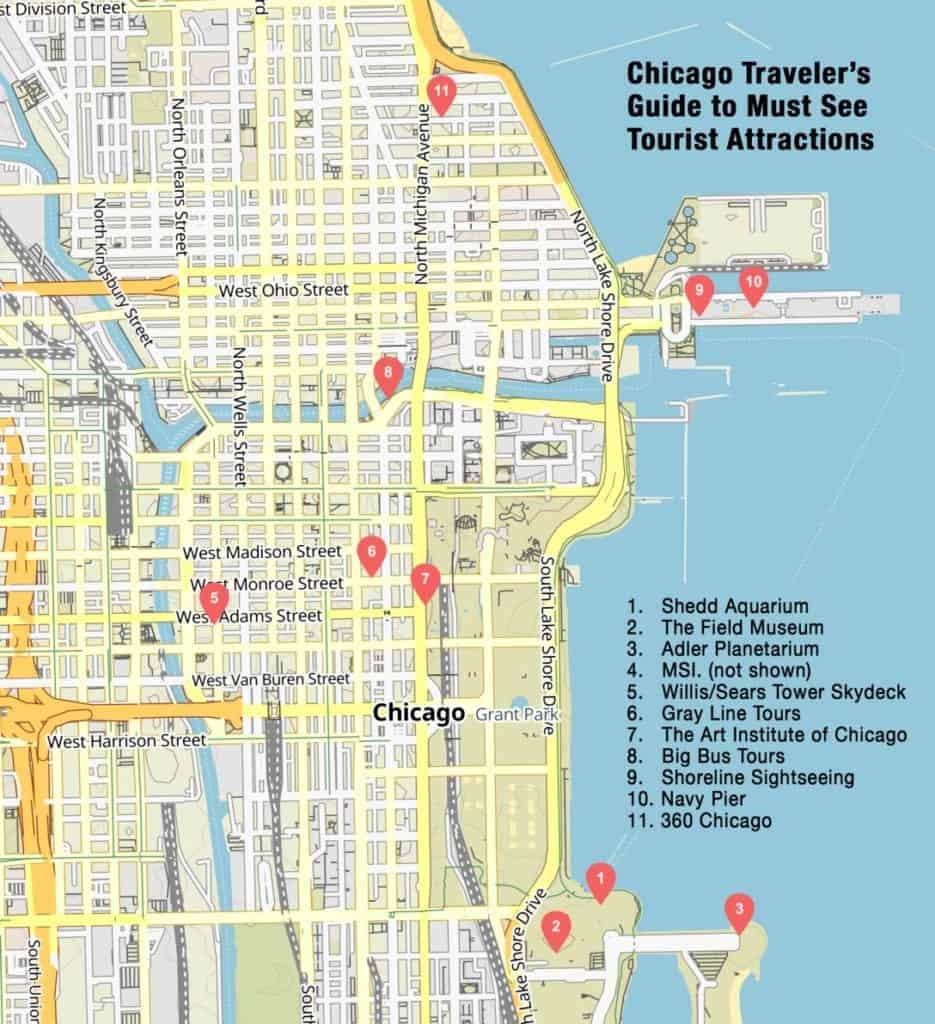Chicago Area Map Printable