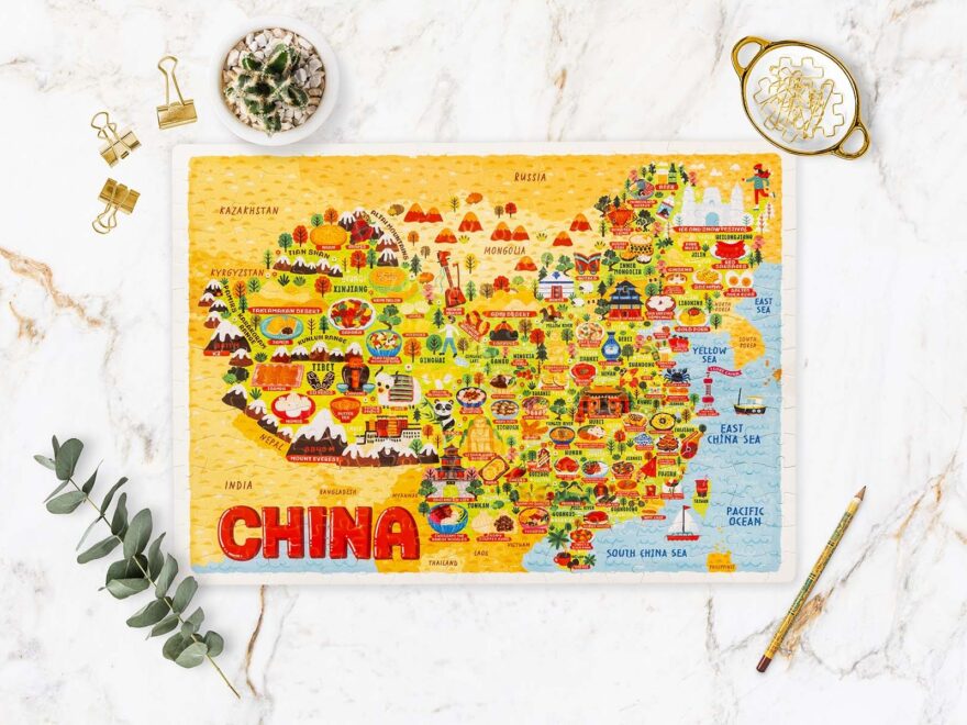 China Map Jigsaw Puzzle 300 Pieces Premium Fun Colourful