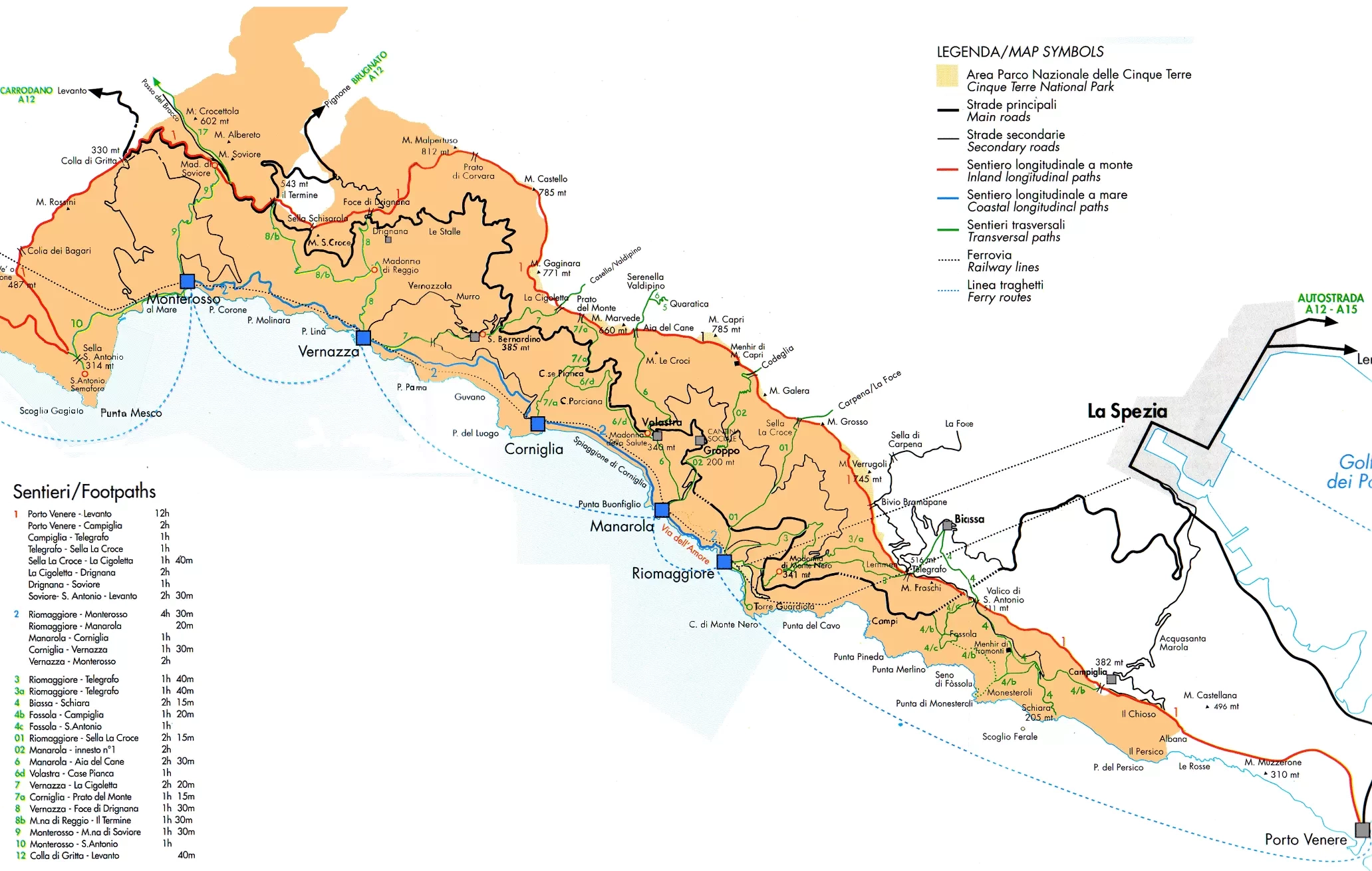 Cinque Terre Maps