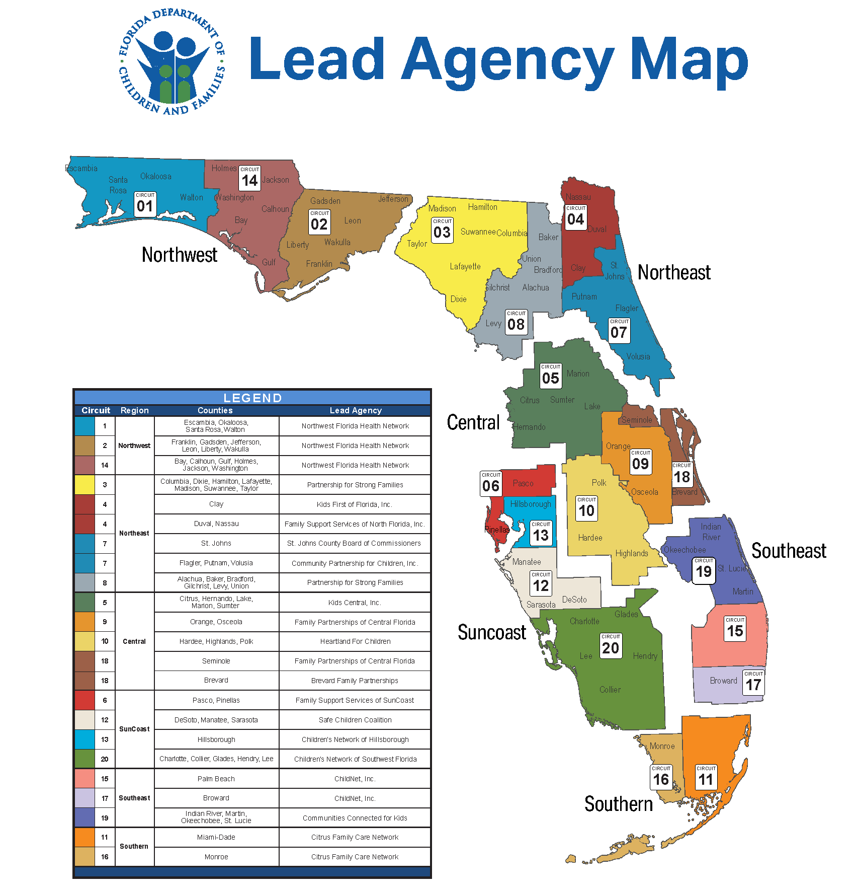 Circuit Map Florida Coalition For Children