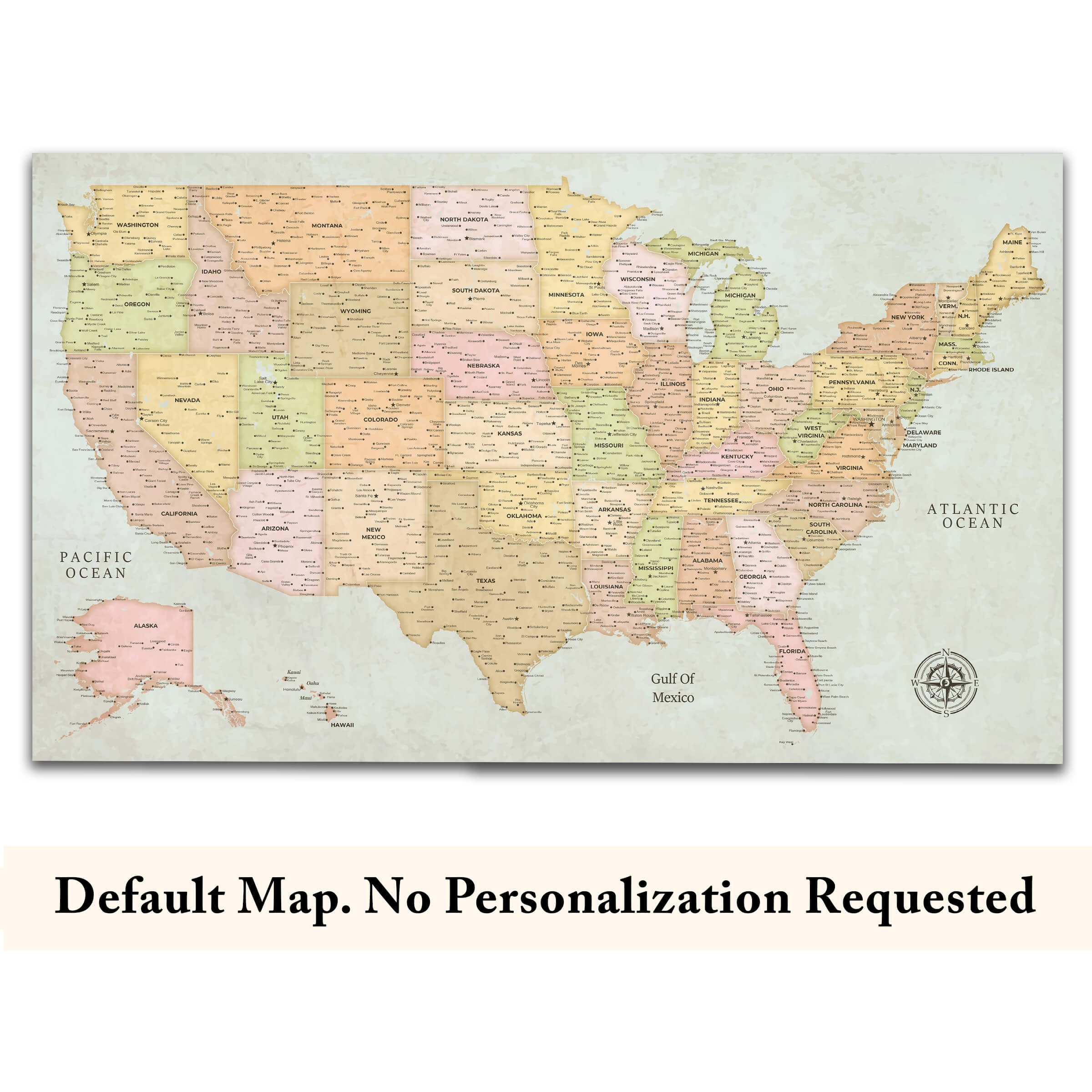 Personalized Printable Us Travel Map