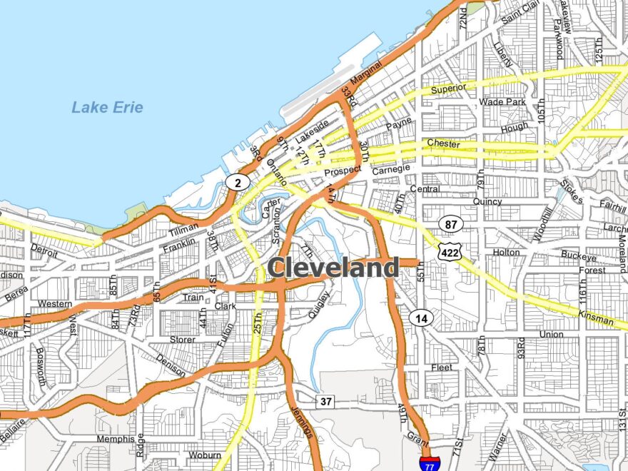 Cleveland Ohio Map GIS Geography