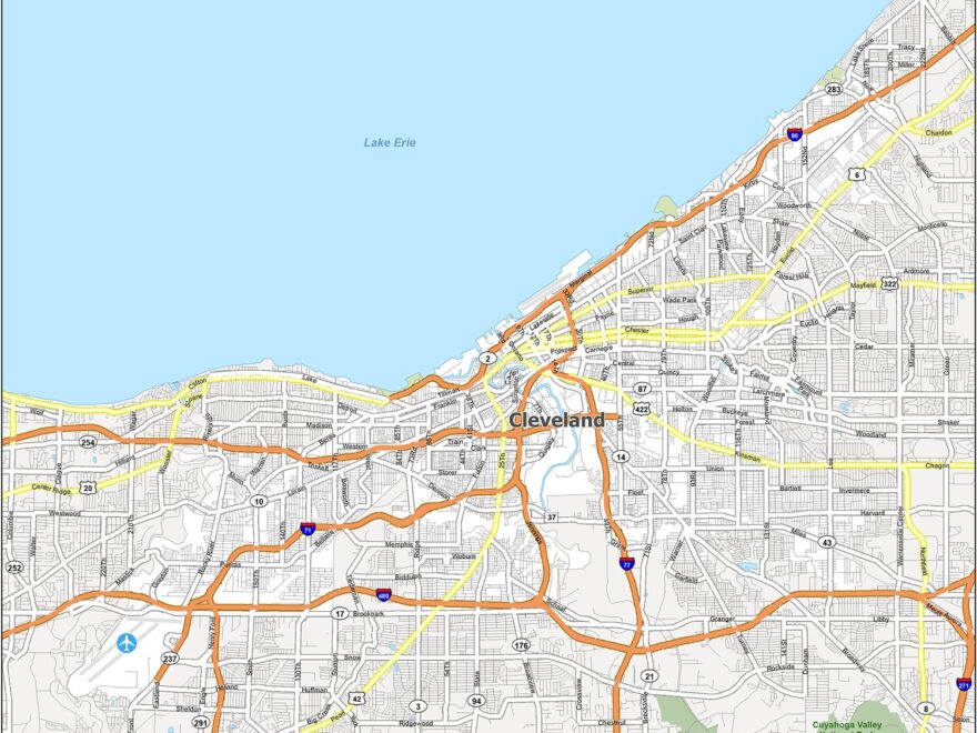 Cleveland Ohio Map GIS Geography