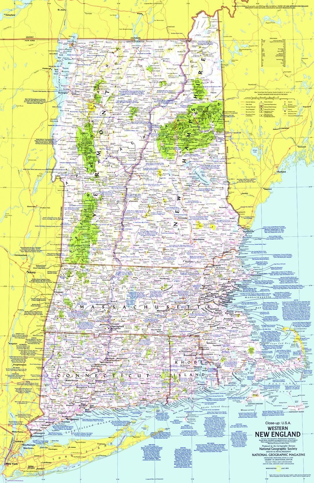 Printable New Emgland Map