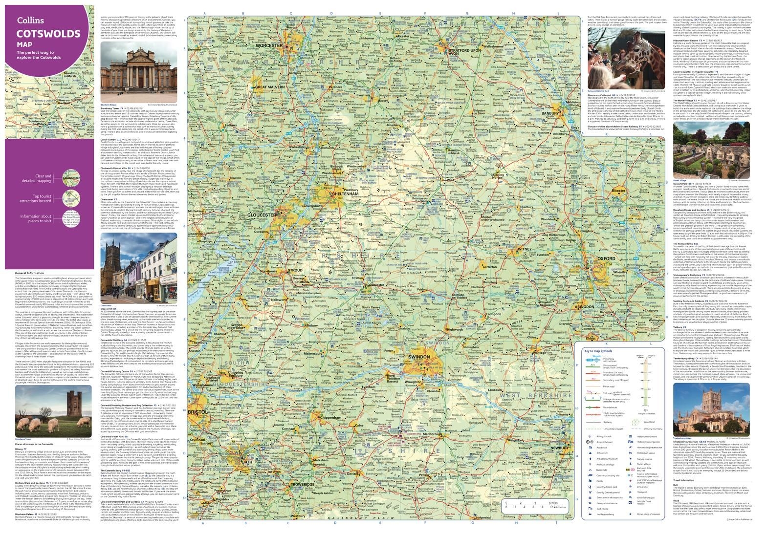 Collins Cotswolds Pocket Map Stanfords