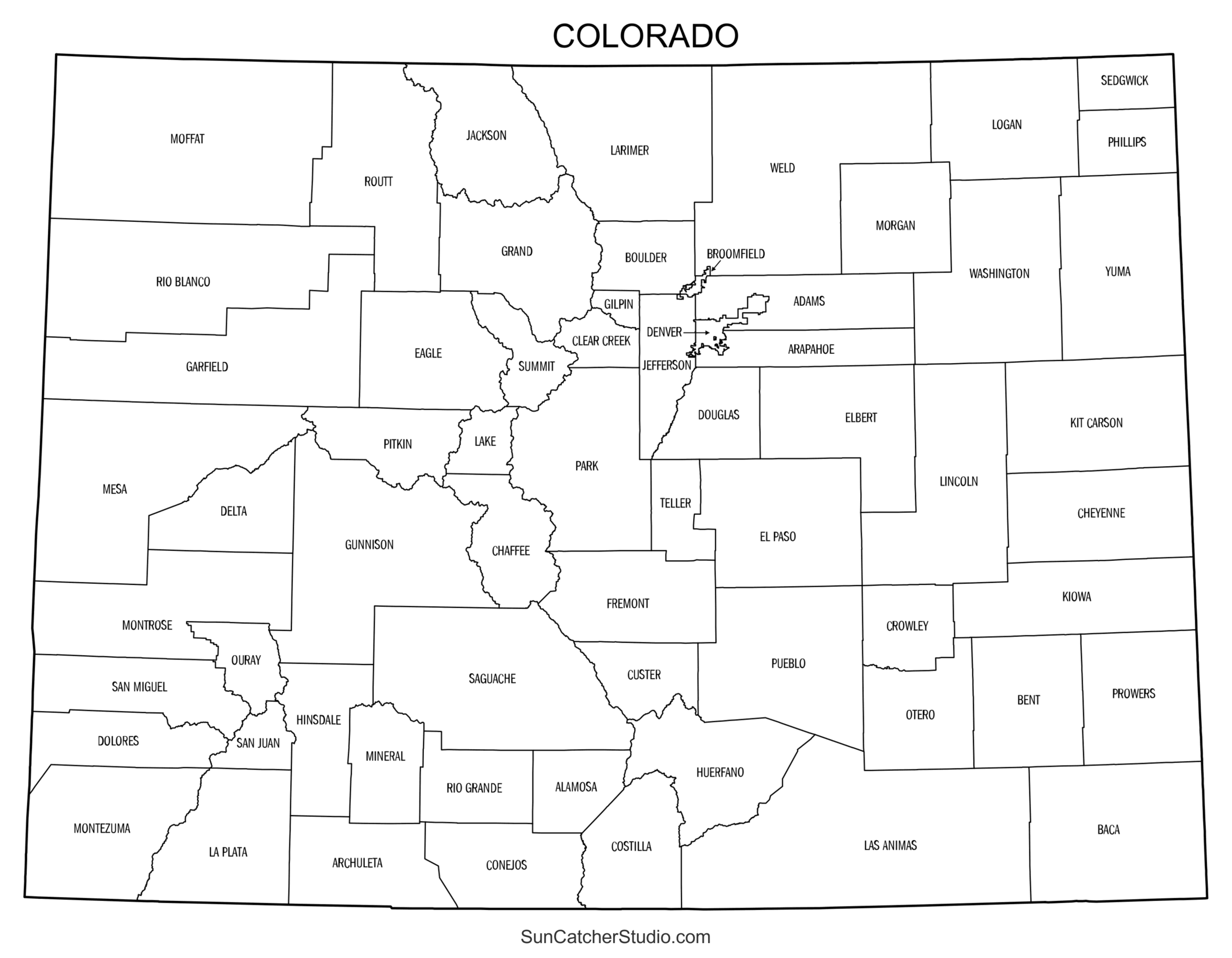 Colorado State Map Printable Colorado State Map Printable