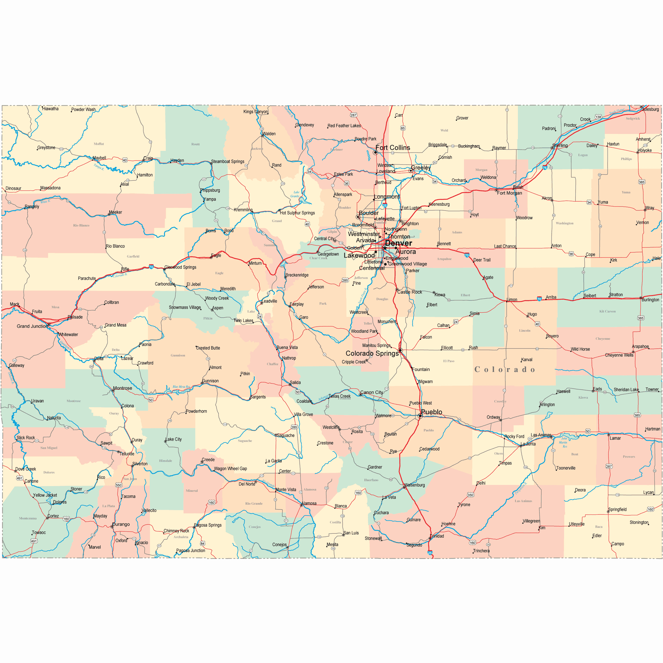 Colorado Road Map CO Road Map Colorado Highway Map Colorado Road Map CO Road Map Colorado Highway Map