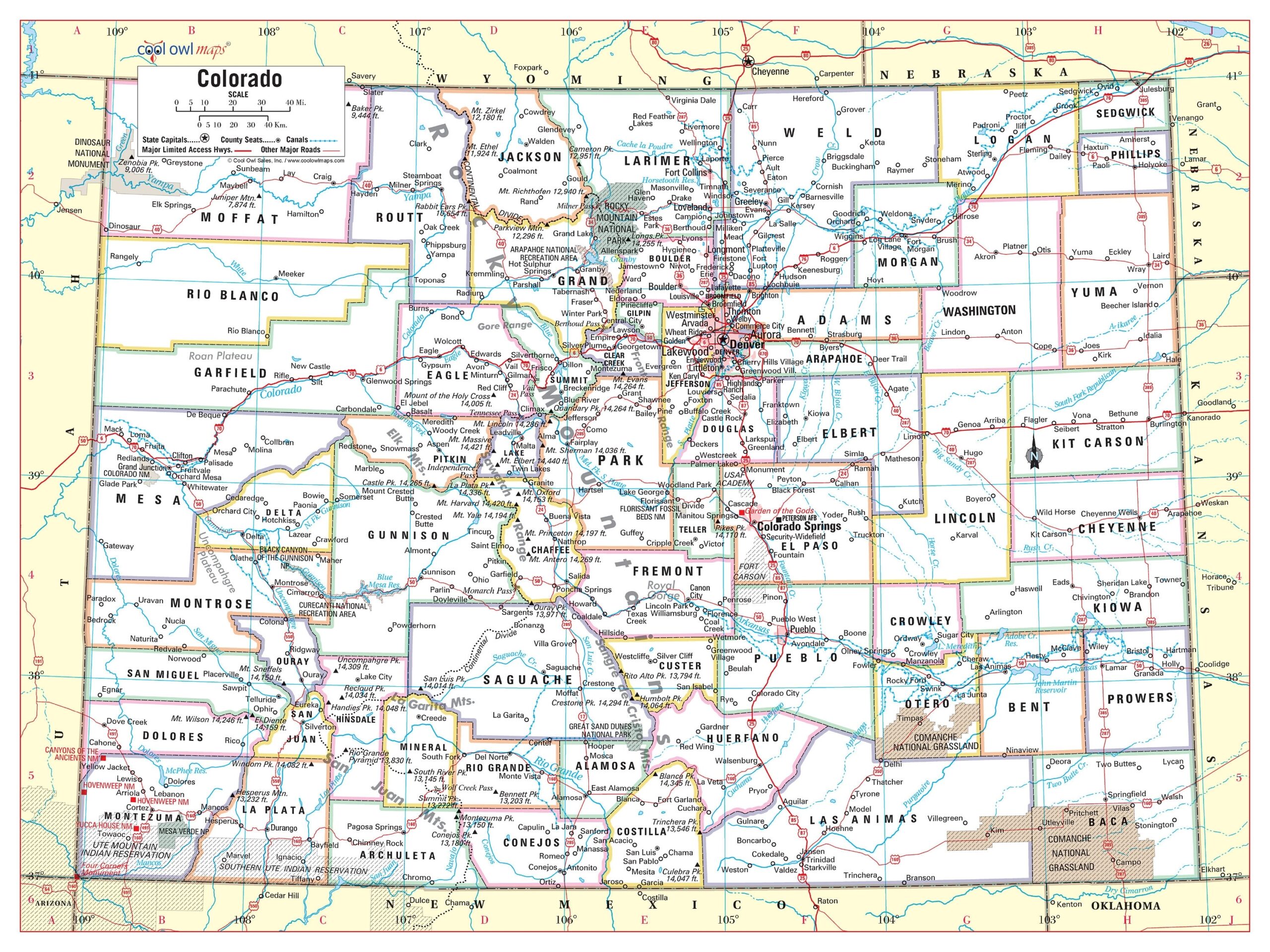 Printable Kids Map Of Colorado