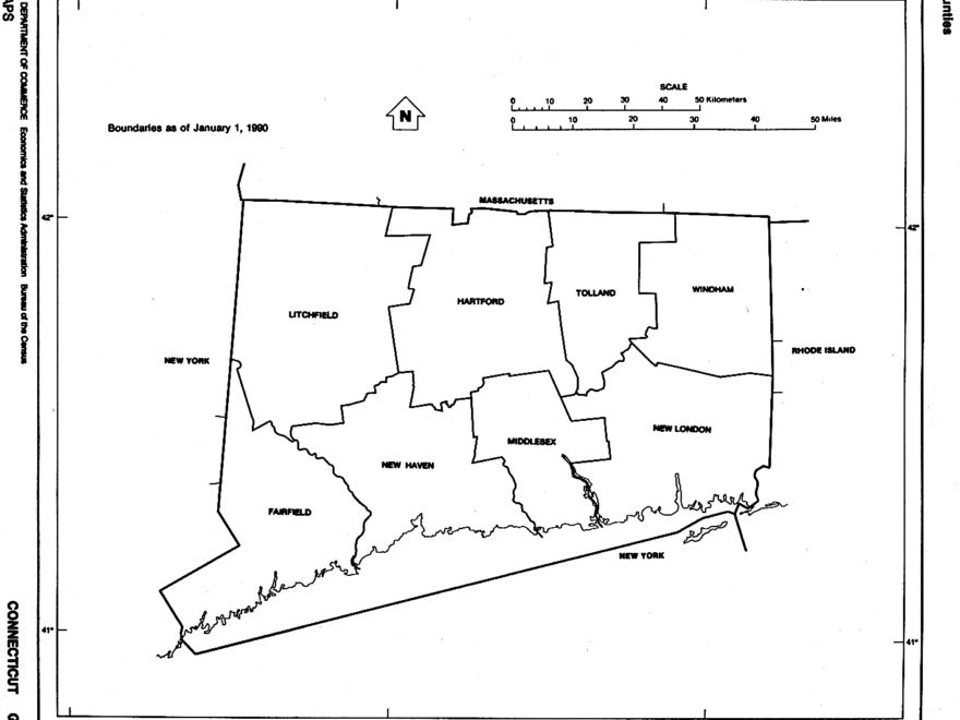 Connecticut Free Map