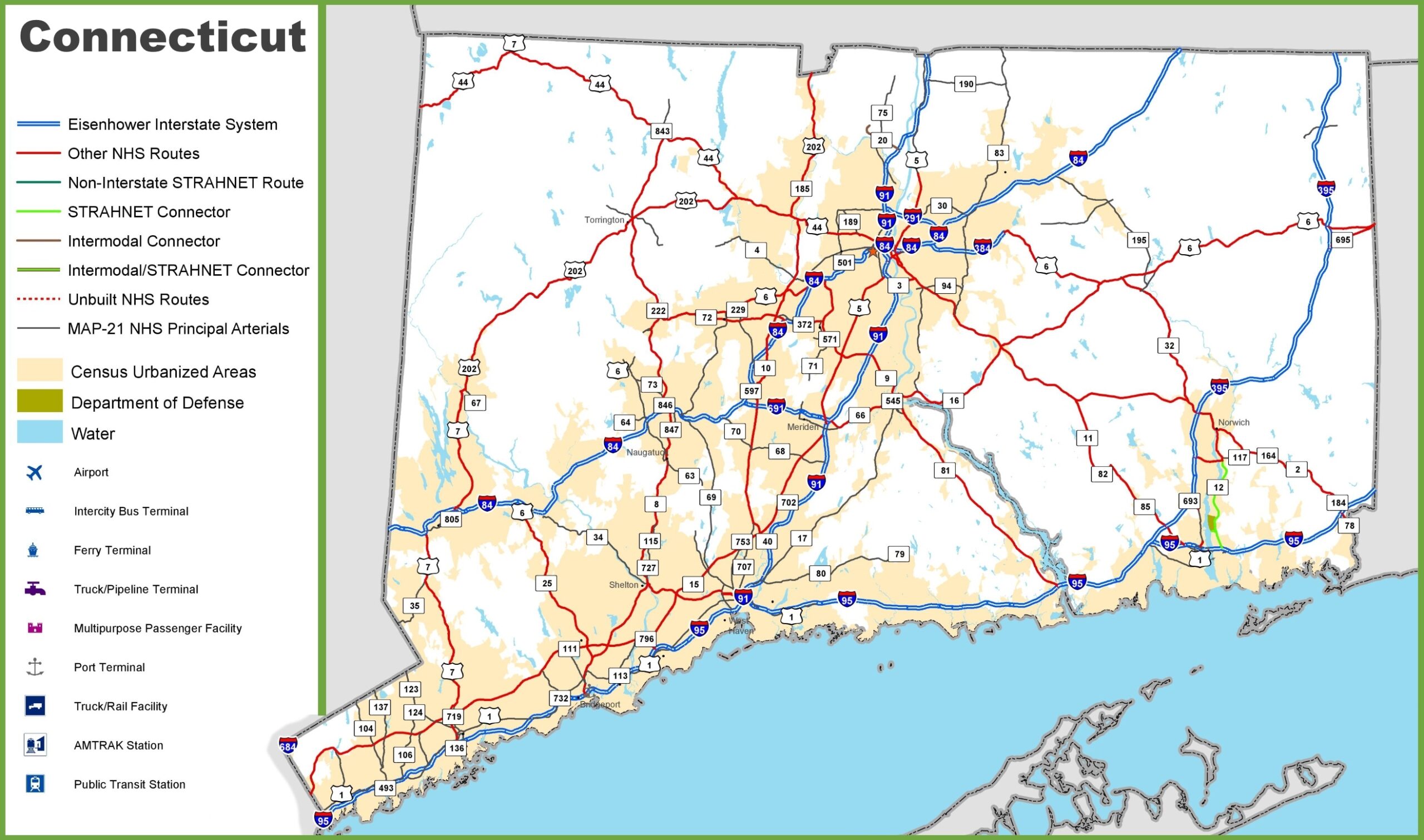 Free Printable Map Of Ct