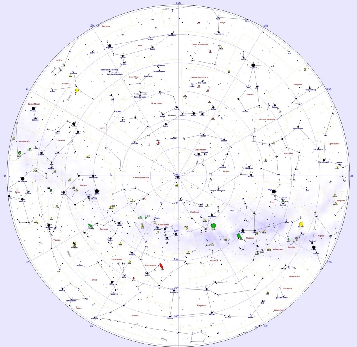 Constellation Map Constellation Guide Worksheets Library