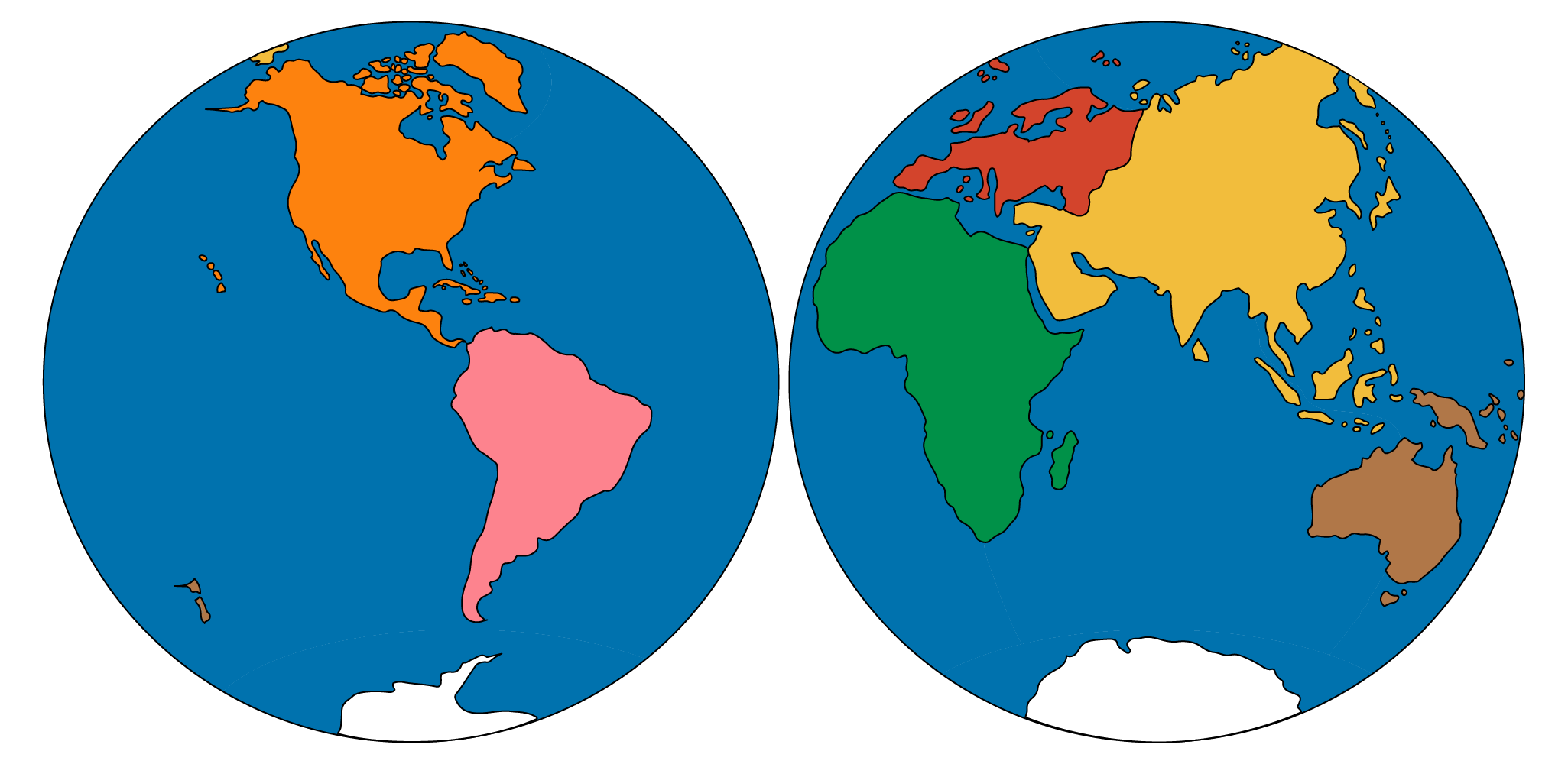 World Map Continents Printable