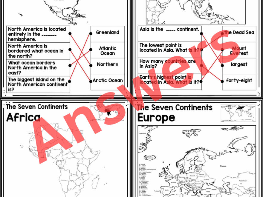 Continents And Oceans Worksheets Blank Map World Map With Countries Made By Teachers