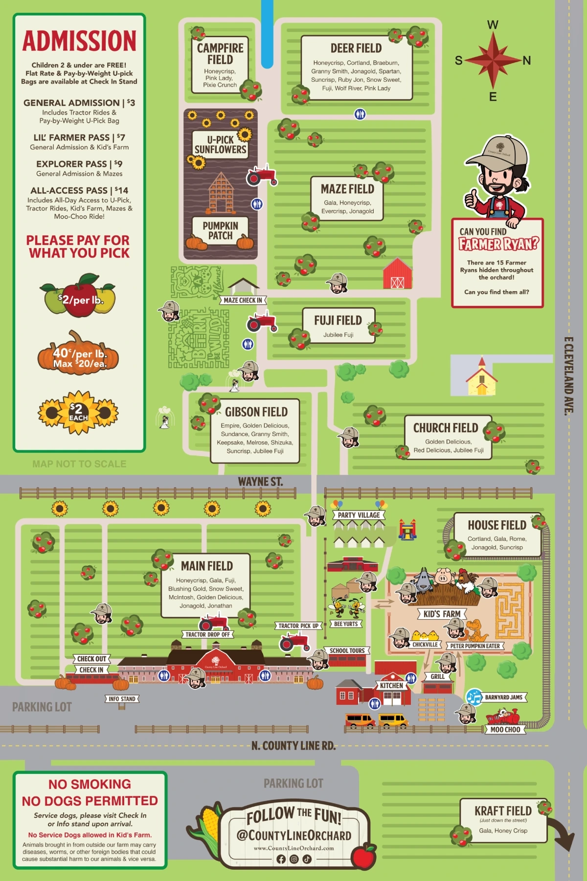 County Line Orchard Map 2024 2023 ThemeParkBrochures