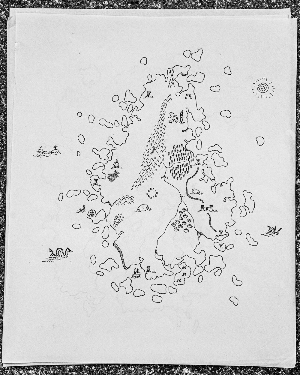 Craft Knife The Poured Rice Fantasy Map Project