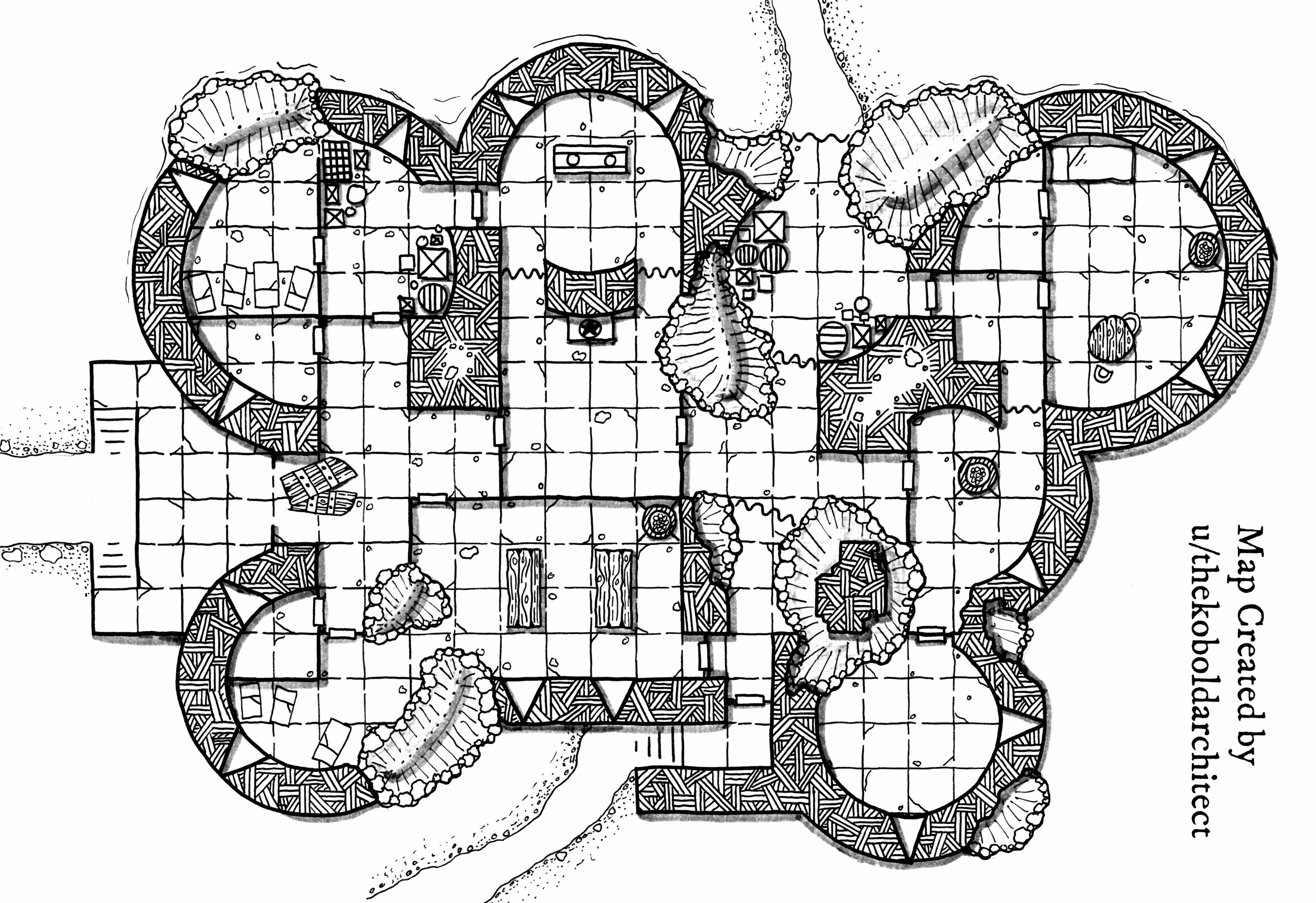 Cragmaw Castle 29x20 Hand Drawn OSR Style Battlemap R dndmaps Cragmaw Castle 29x20 Hand Drawn OSR Style Battlemap R dndmaps