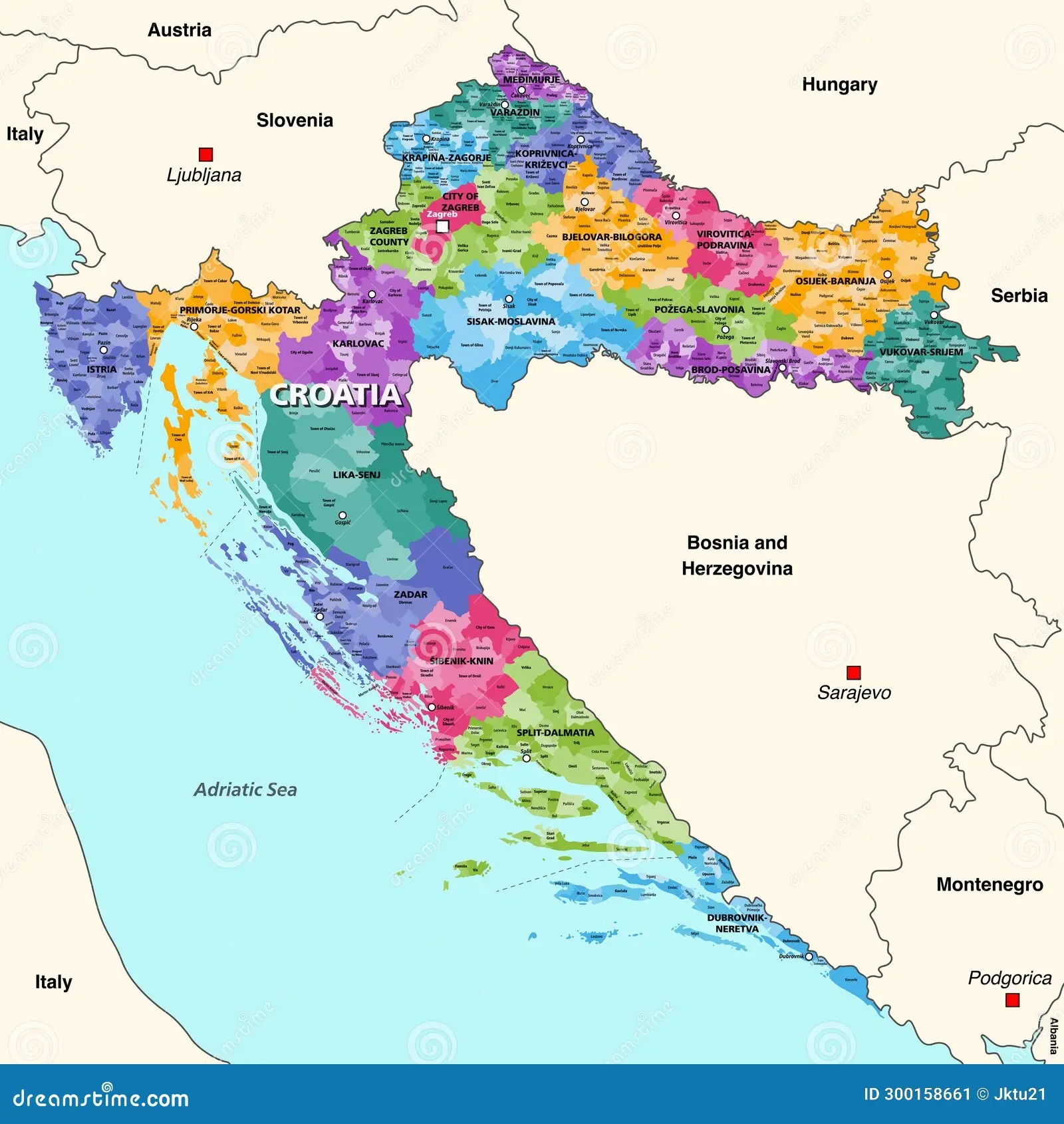 Printable Map Of Croatia For Vacation