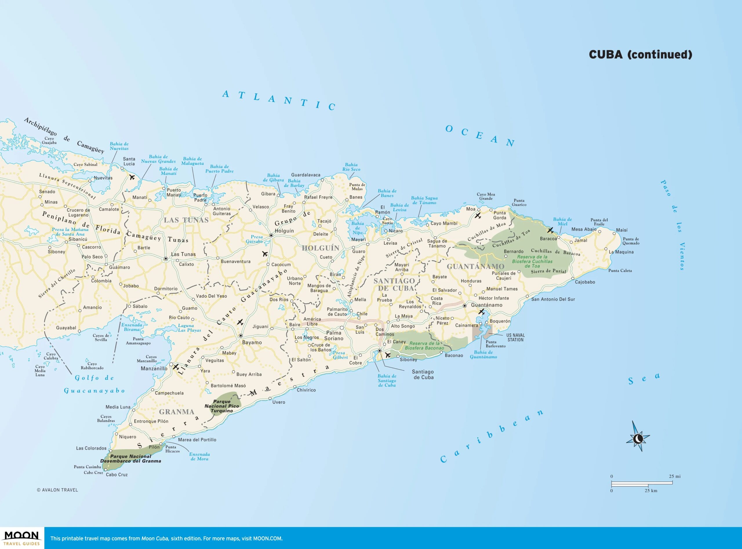 Map Of Cuba Printable For Students