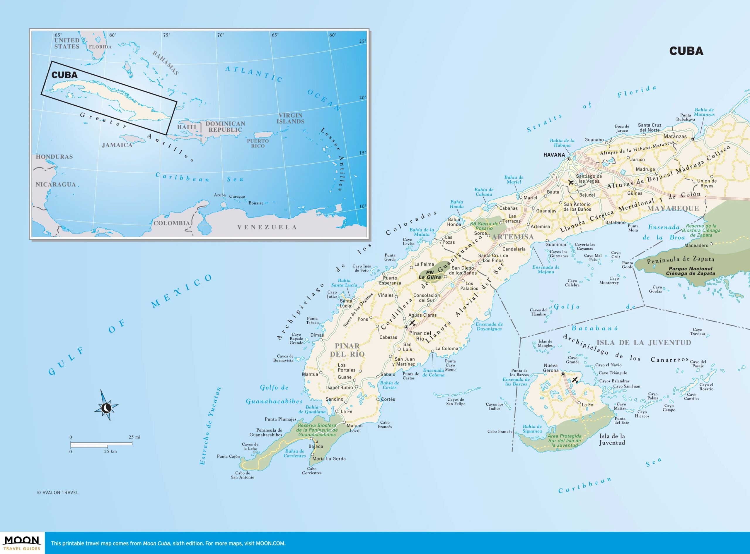 Free Printable Map Of Cuba