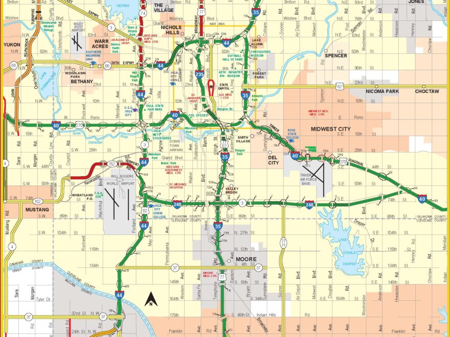 Current Oklahoma State Highway Map