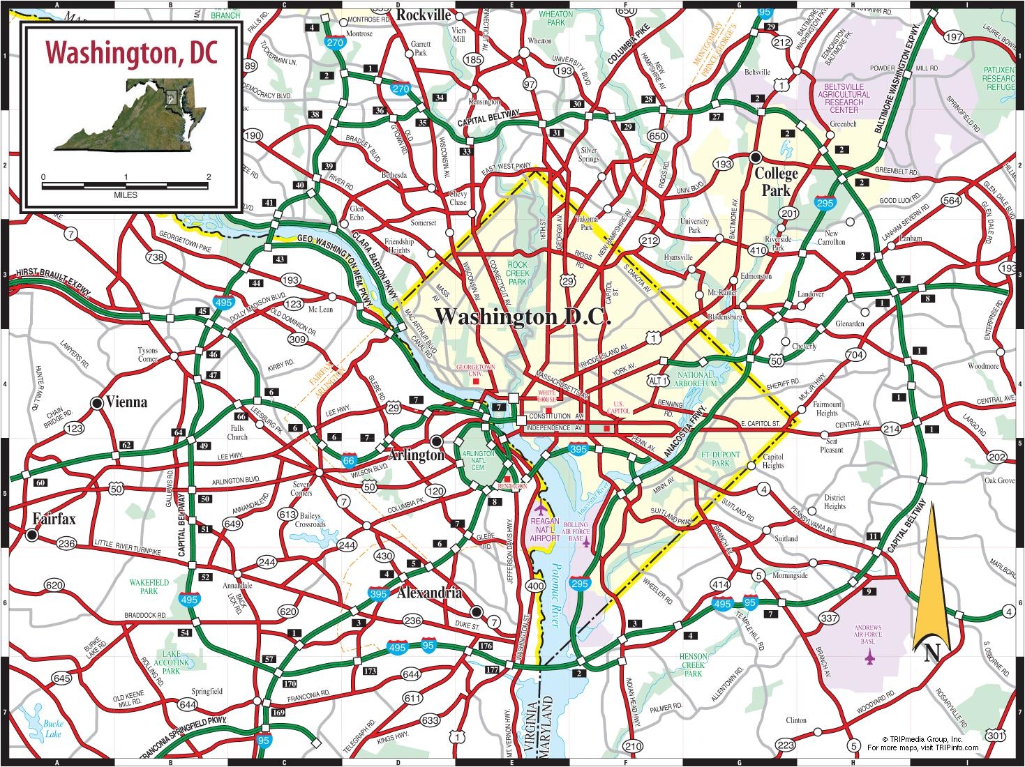 Washington Dc Metro Map Printable Version