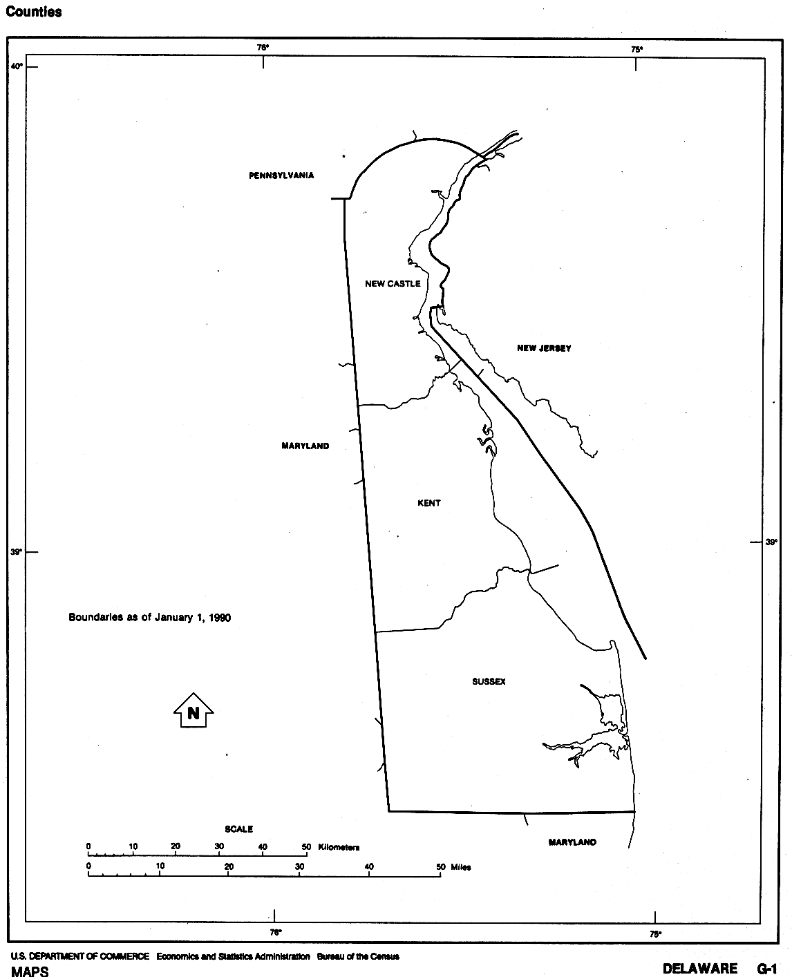 Delaware Free Map