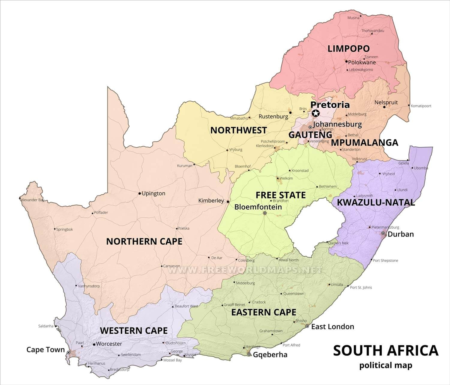 Map Of South Africa Printable Map Of South Africa Printable