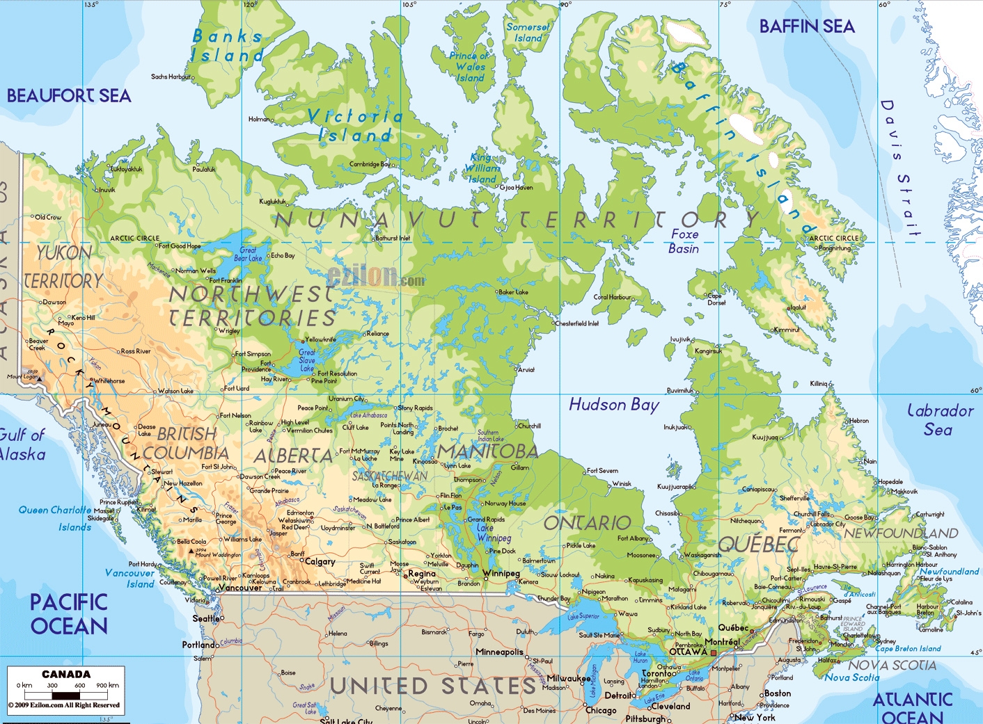 Full Page Printable Canada Map Full Page Printable Canada Map