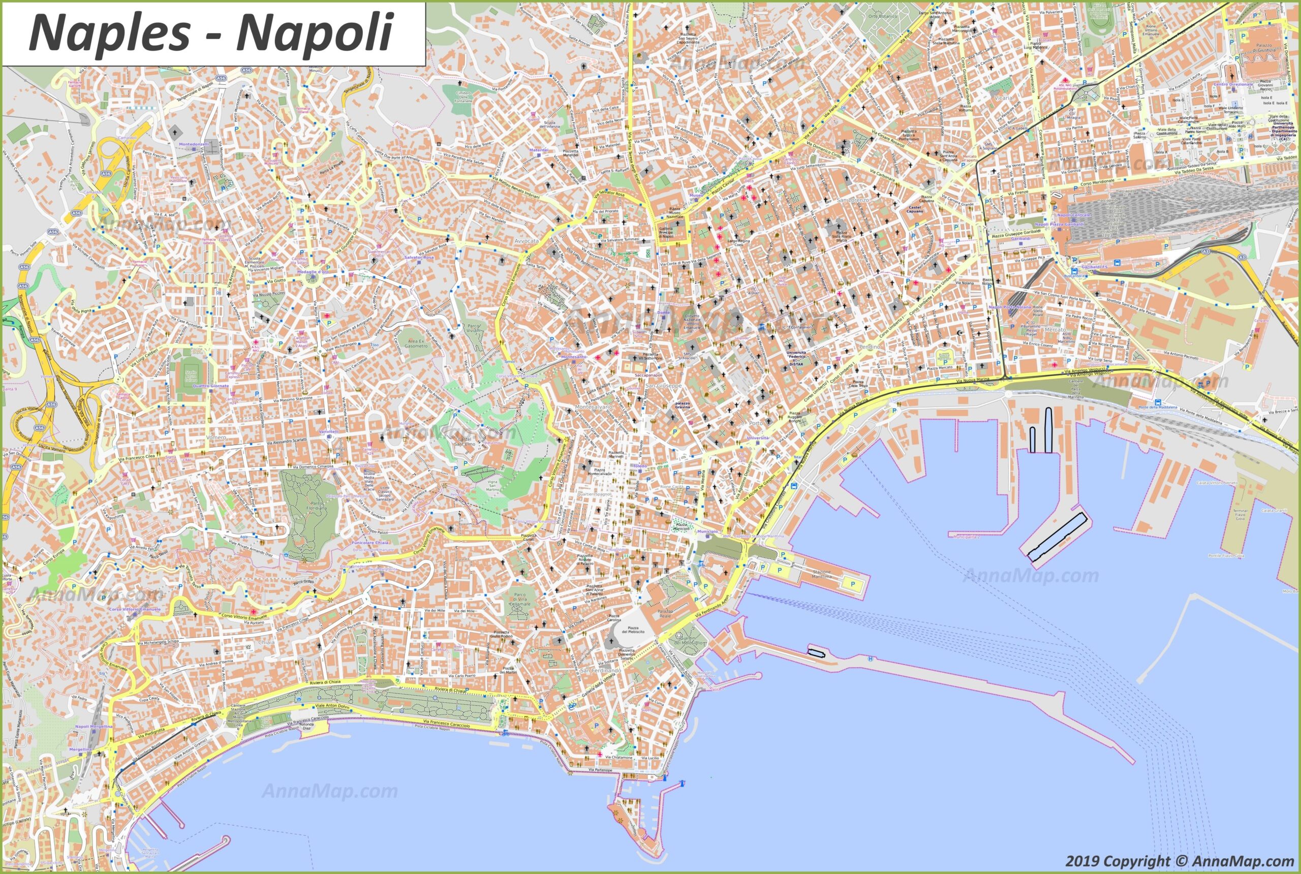 Printable Map Of Naples Italy