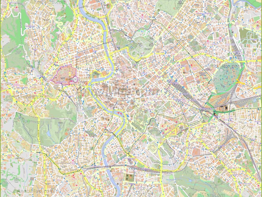Detailed Tourist Maps Of Rome Italy Free Printable Maps Of Rome AnnaMap
