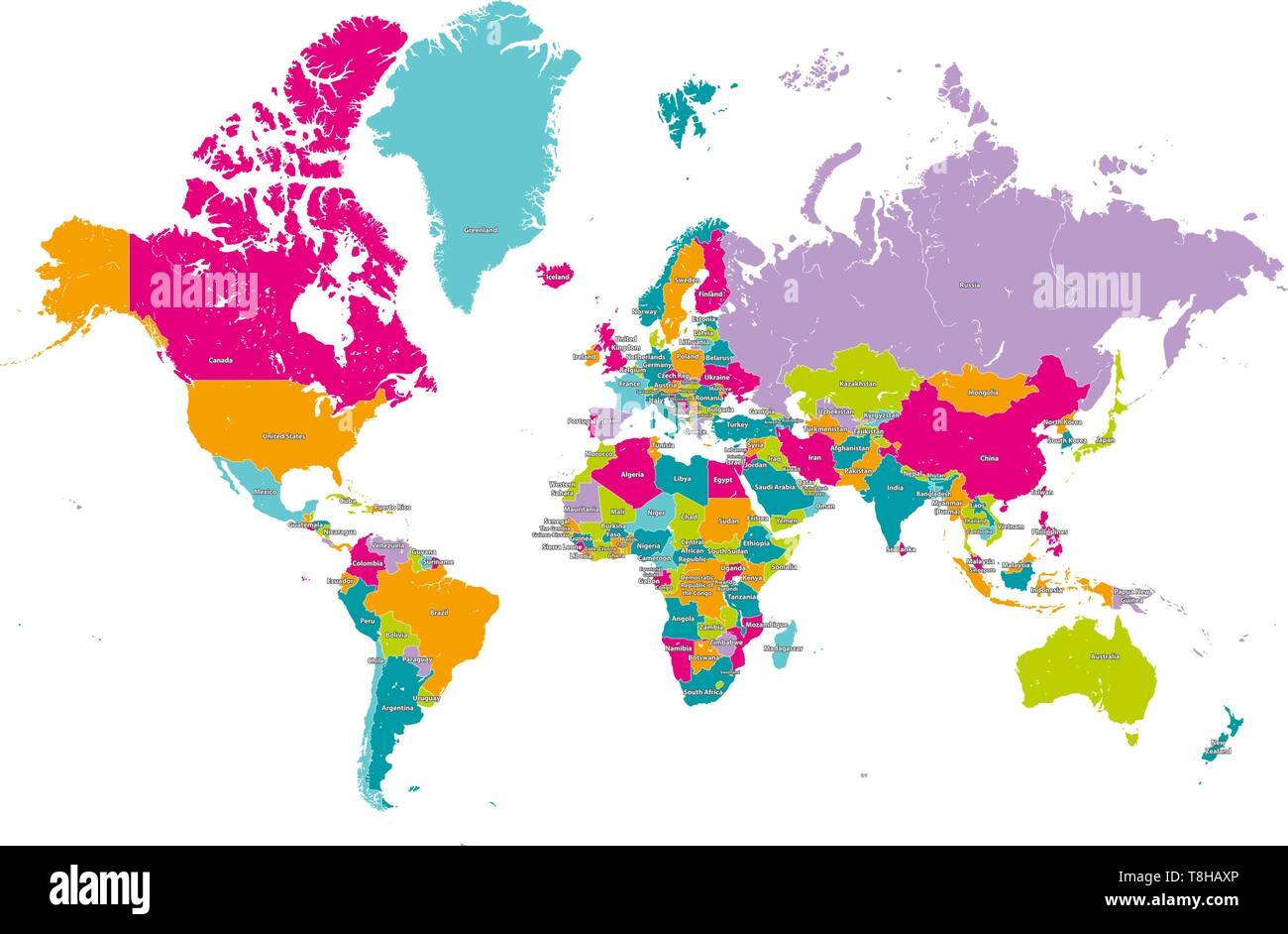 High Resolution Printable World Map