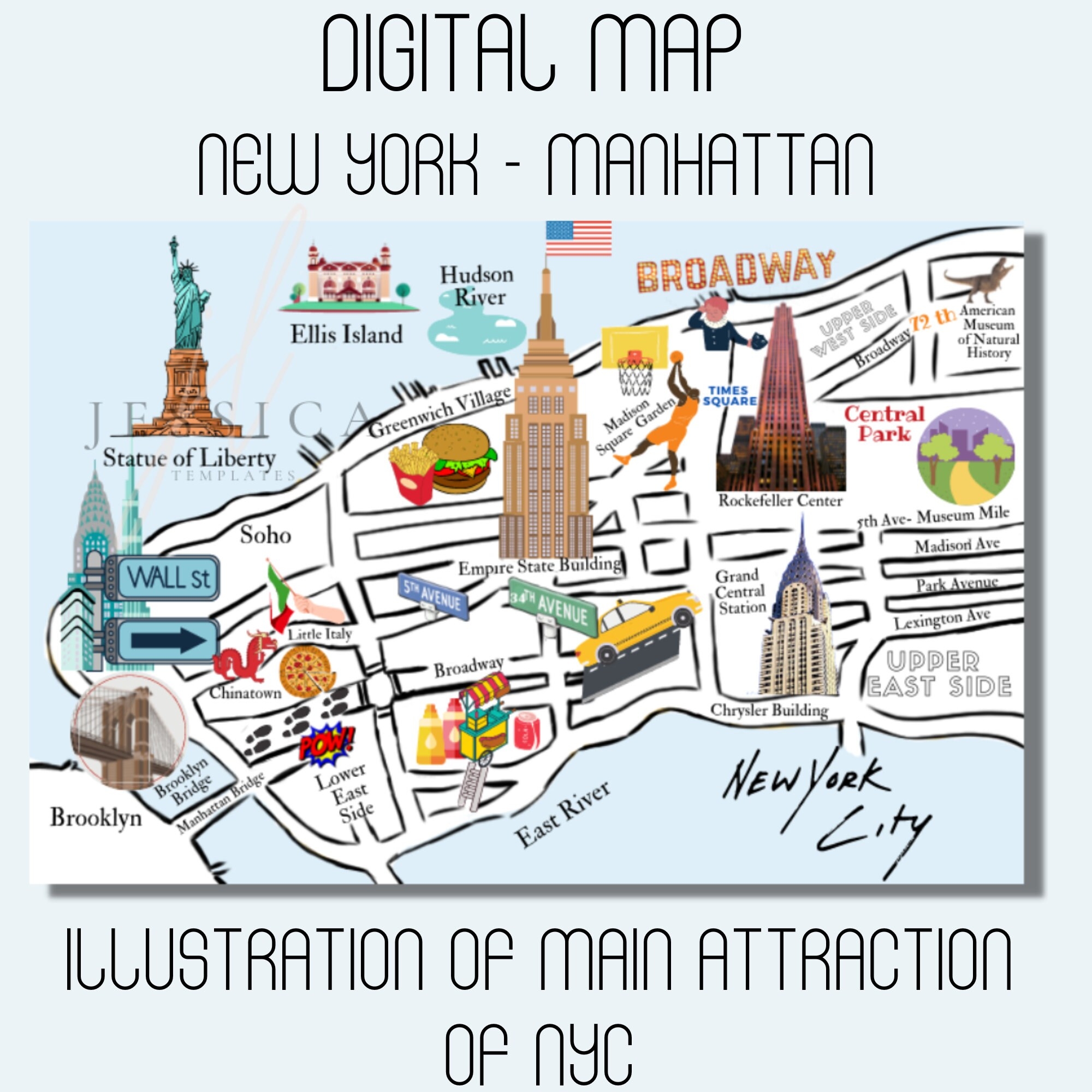 Nyc Attractions Map Printable