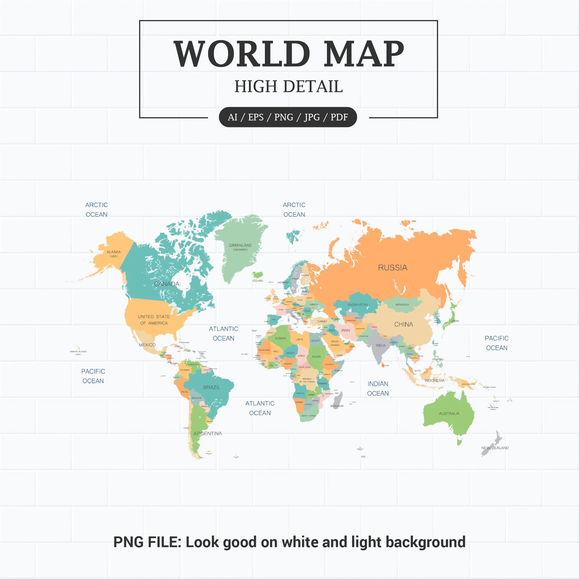 Printable World Map Countries Printable World Map Countries