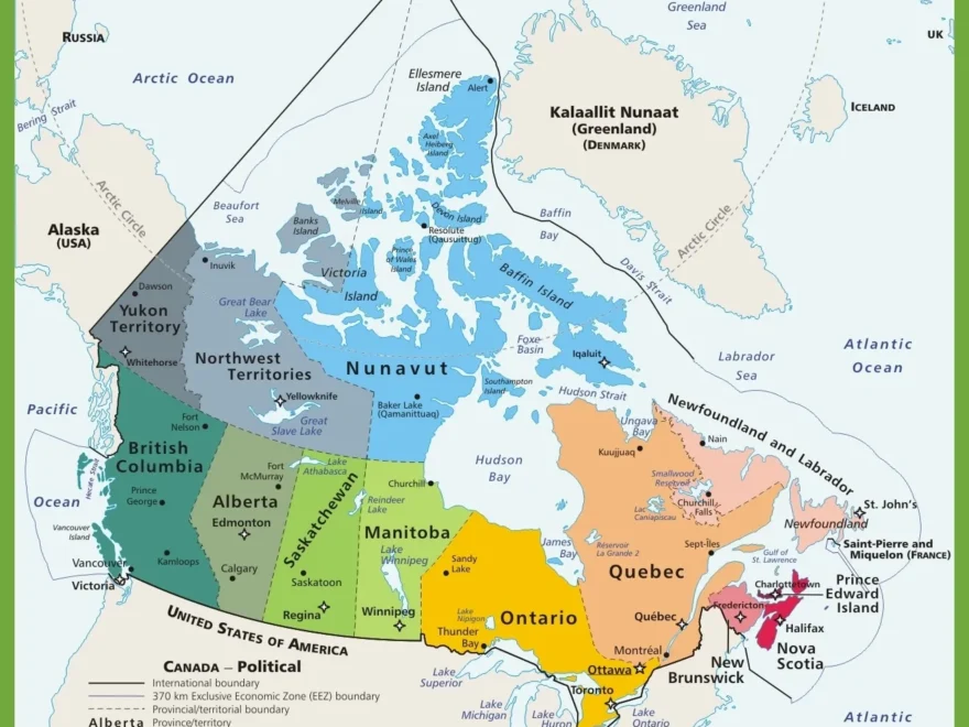 Discover Canada s Governmental Boundaries With Canada Maps Canada Maps