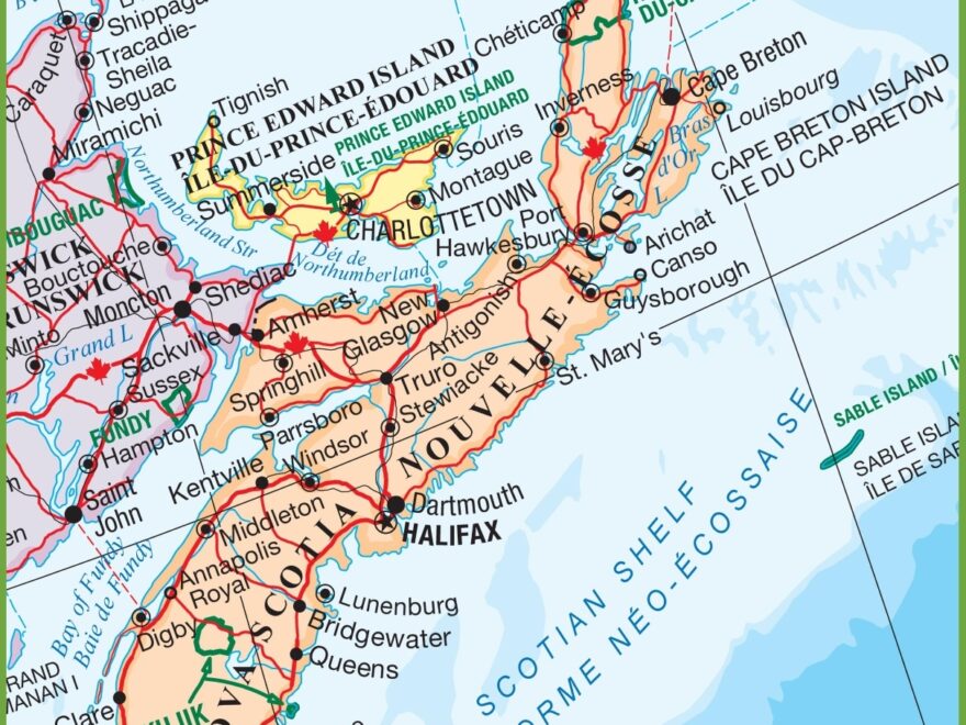 Discover The Natural Beauty Of Nova Scotia s National Parks With Our Detailed Map Canada Maps