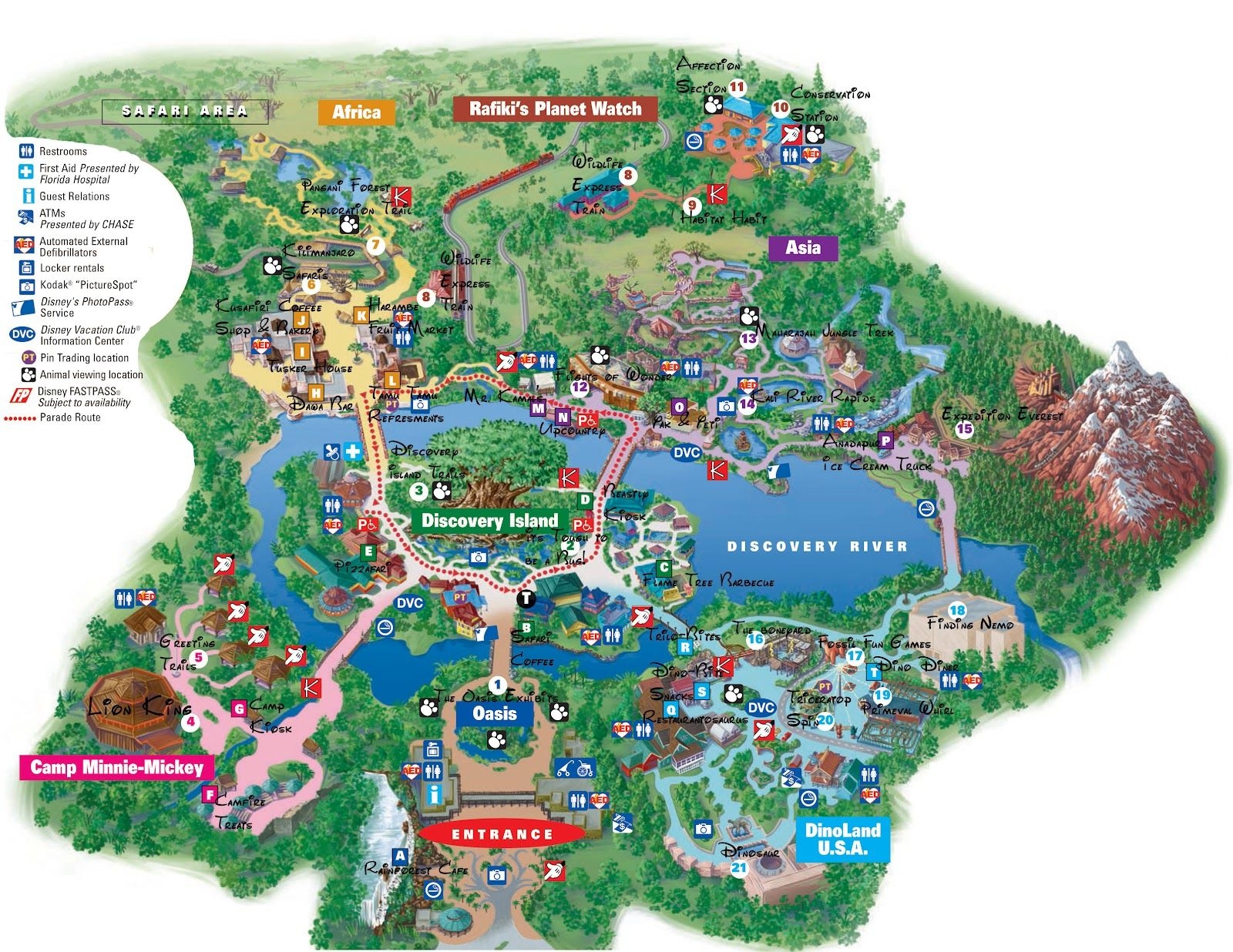 Animal Kindgom Map Printable