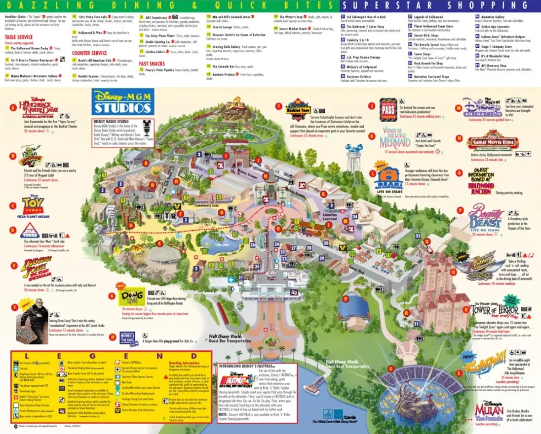 Disney Hollywood Studios Printable Map Disney Hollywood Studios Printable Map