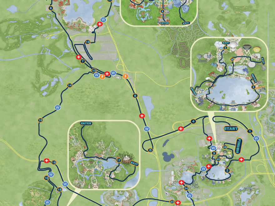 Disney Marathon Race Map 2025 RunDisneyDPT