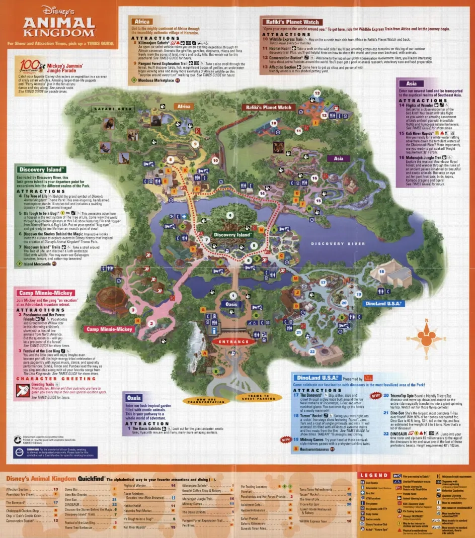 Disney World Animal Kingdom Printable Map Disney World Animal Kingdom Printable Map