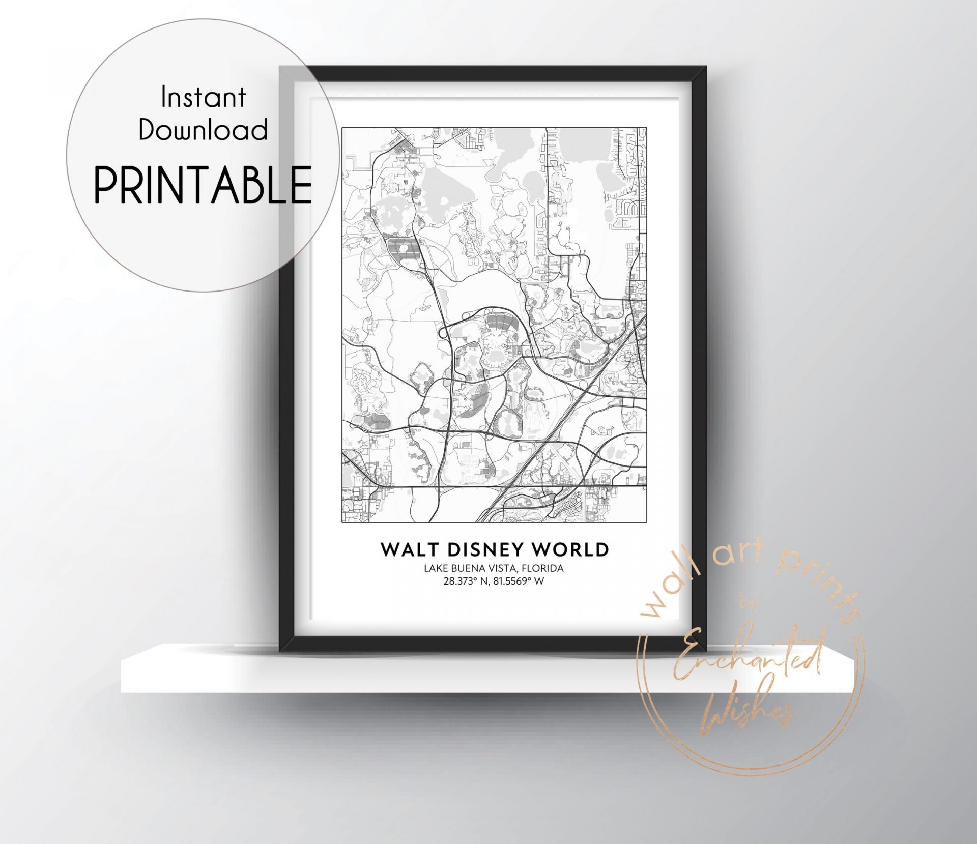 Black And White Printable Maps Disney