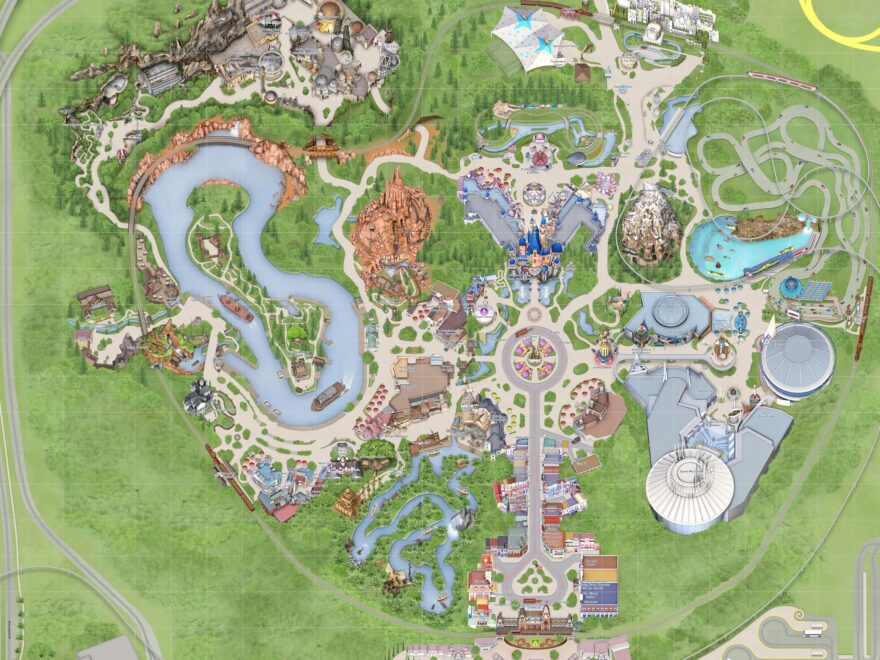 Disneyland California 2023 Park Map High resolution Print Etsy
