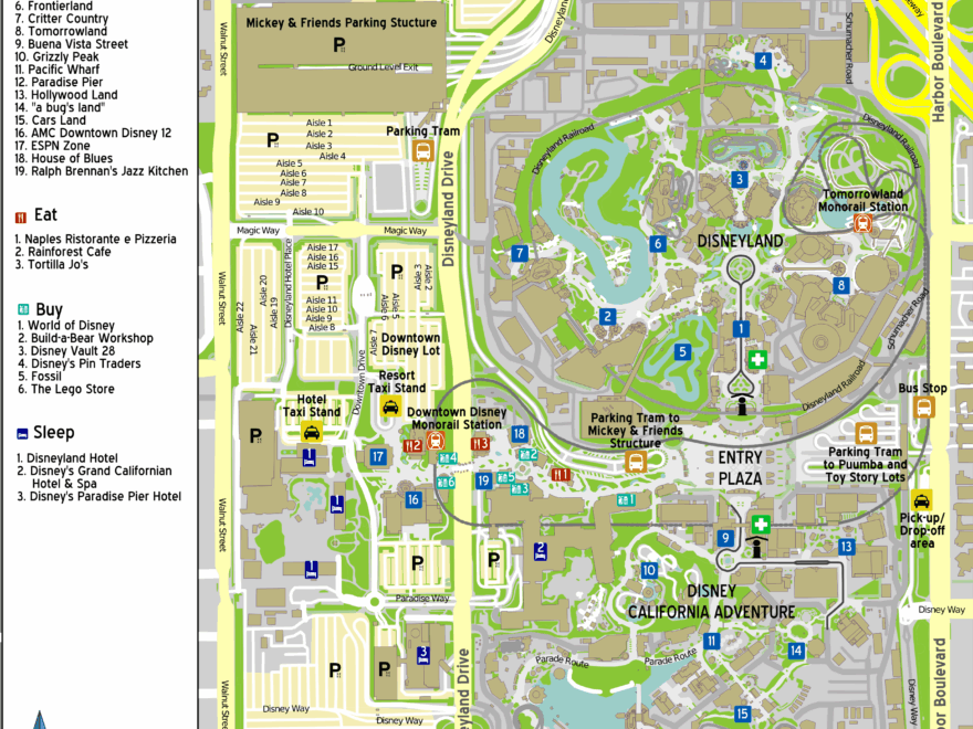 Disneyland California Adventure Map 2025 Printable PDF Maps