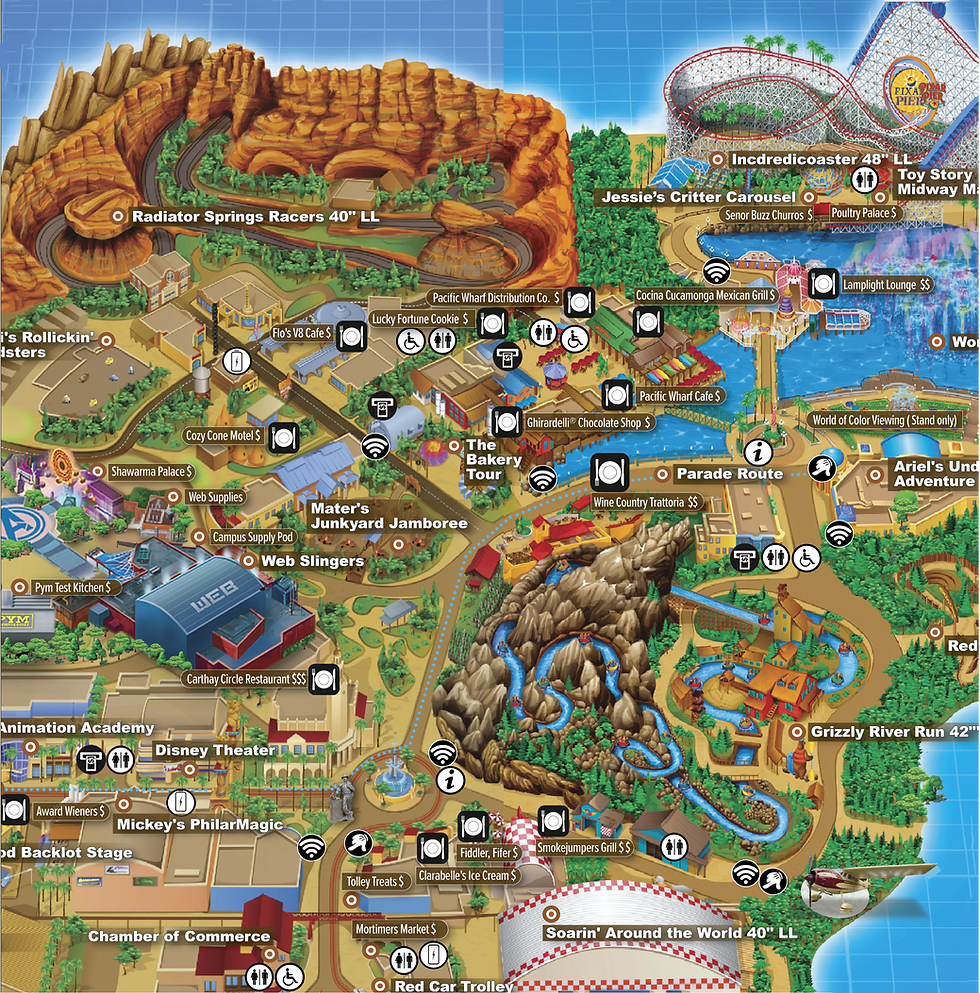 Easy Printable Map Of Disneyland