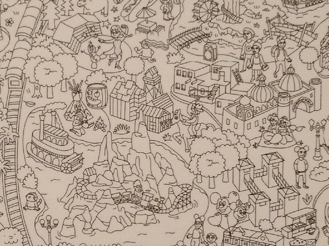 DisneylandBerry On X New Coloring Poster Representing A Map Of Disneyland Park And Walt Disney Studios Park 12 99 Https t co NdKkdy3ych X