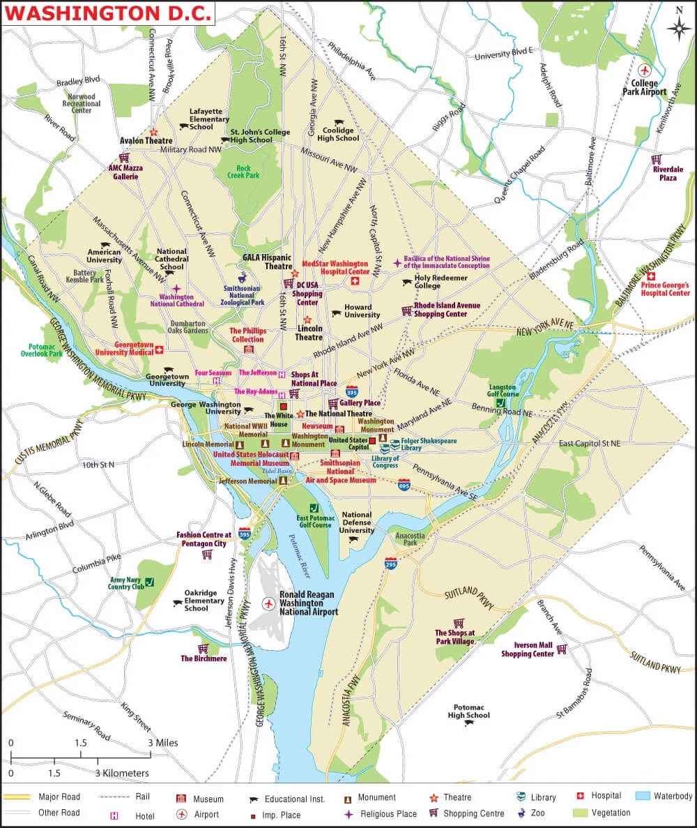 Walking Map Of Washington Dc Printable