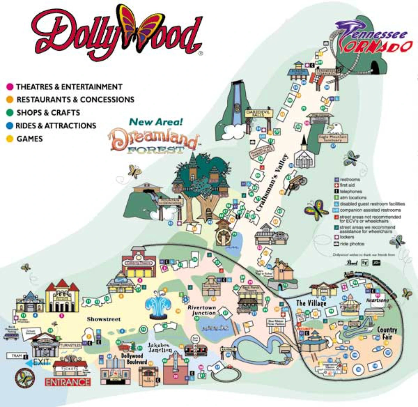 Dollywood Map And Brochure 2025 1989 ThemeParkBrochures Dollywood Map And Brochure 2025 1989 ThemeParkBrochures