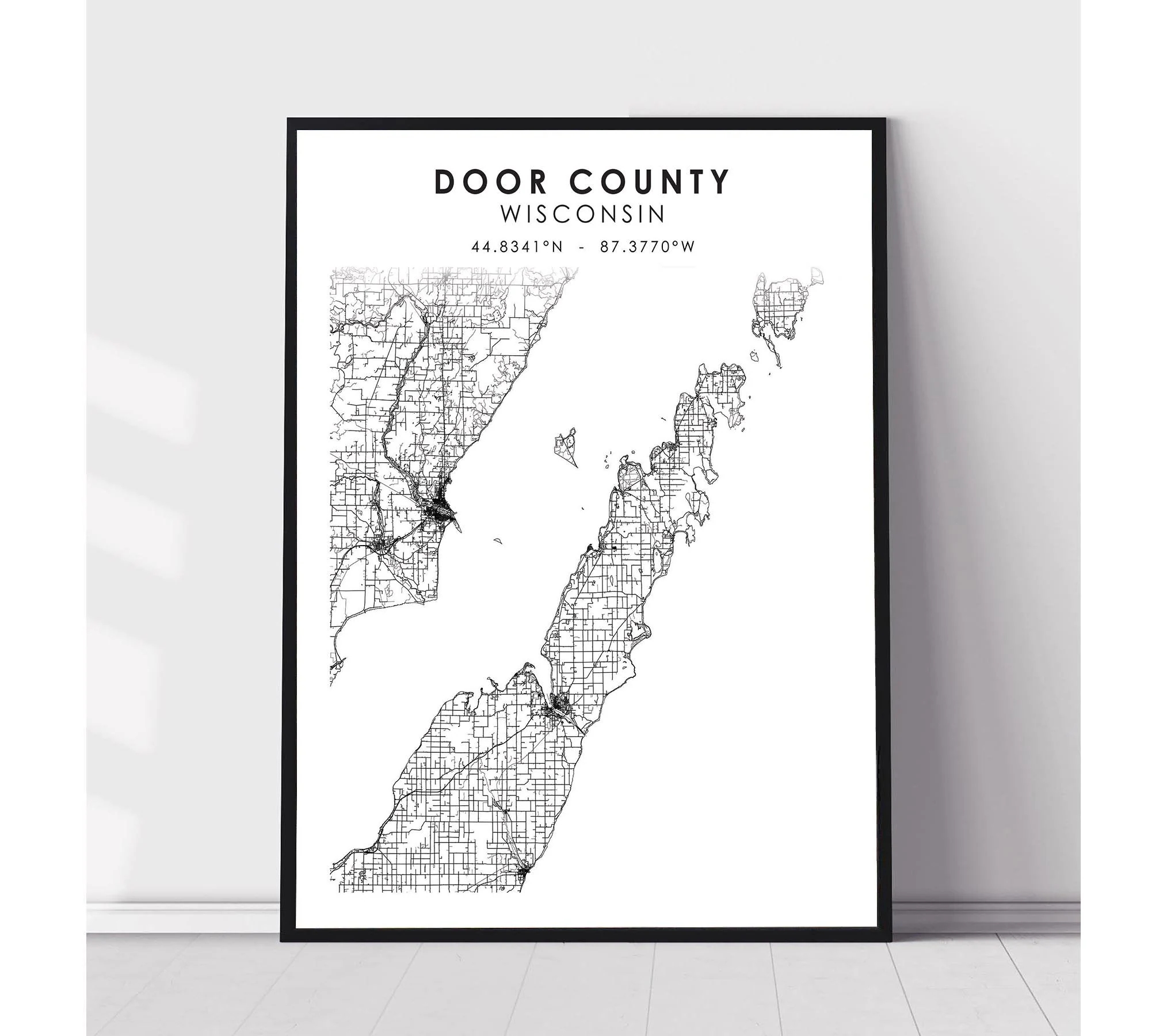 Printable Map Door County Wi
