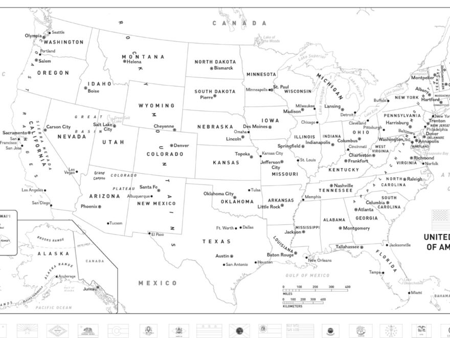 Download And Color A Free World Or United States Map With Flags Worksheets Library