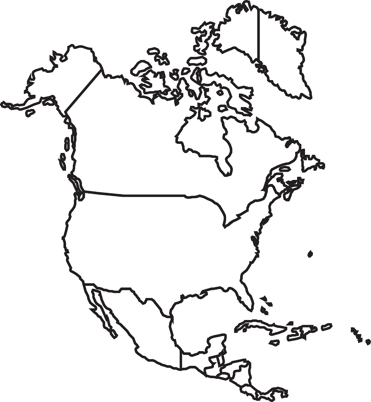 Map Usa Canada Free Printable