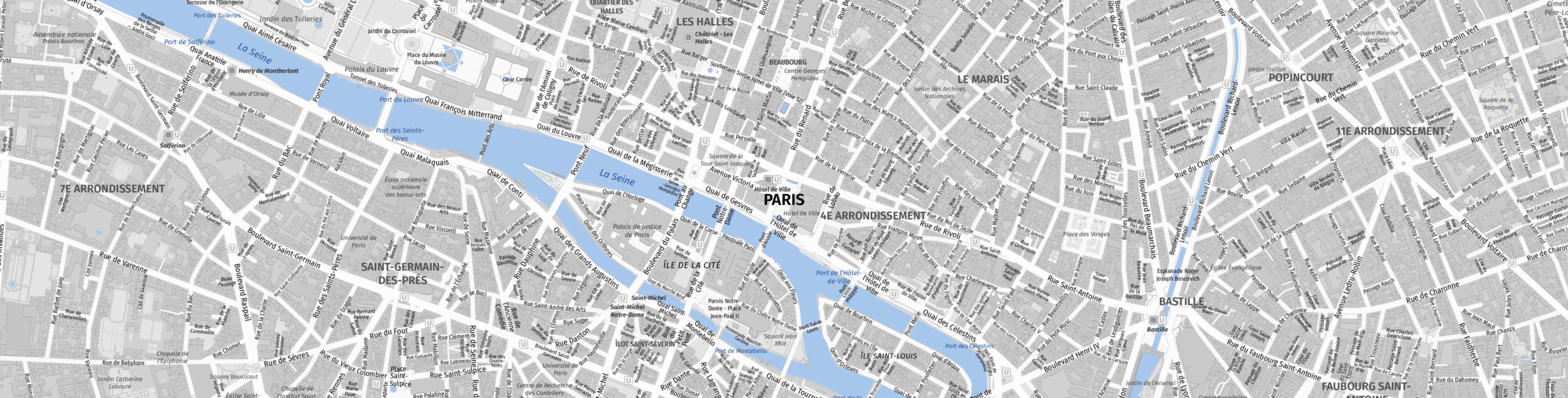 Free Printable Simple Paris Map